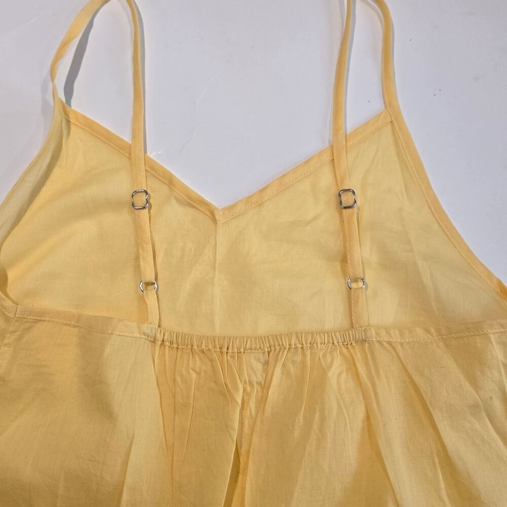 dRA Los Angeles Yara Yellow Floral Eyelet Mini Dress Cotton Sun Dress XS Boho - Picture 13 of 16